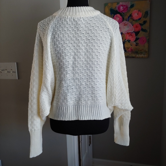 Moon & Madison - Off White Cable Knit Sweater Women's Size Medium - Picture 6 of 9
